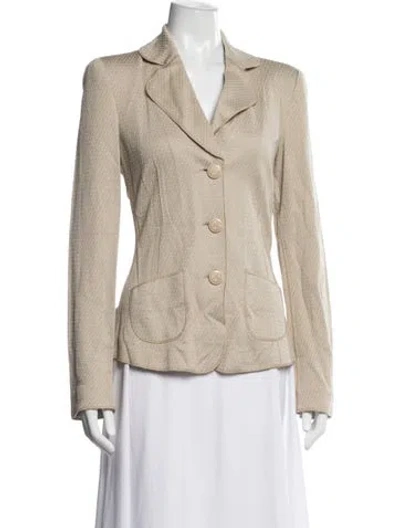 Pre-owned Armani Collezioni Patterned Blazer In Neutrals