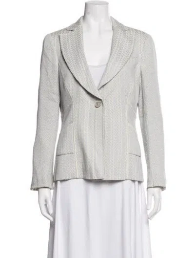 Pre-owned Armani Collezioni Patterned Blazer In Neutrals