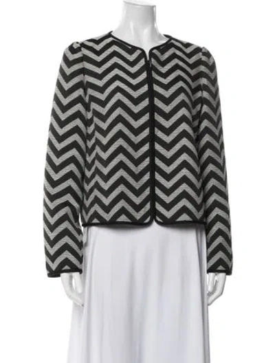 Pre-owned Armani Collezioni Patterned Jacket In Black/white