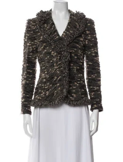Pre-owned Armani Collezioni Patterned Jacket In Neutral