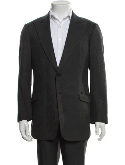 Pre-owned Armani Collezioni Plaid Print Suit In Multi