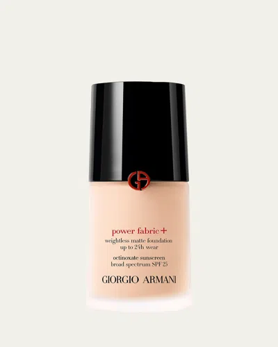 Armani Collezioni Power Fabric+ Matte Foundation With Broad-spectrum Spf 25 In 1