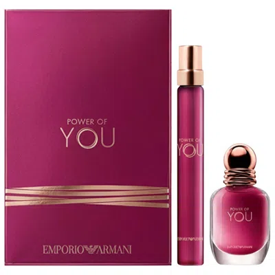 Armani Collezioni Power Of You Eau De Parfum Mini Duo Gift Set In Transparent