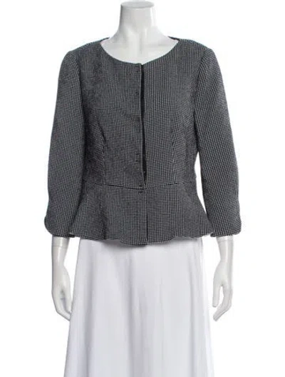 Pre-owned Armani Collezioni Printed Bolero In Black