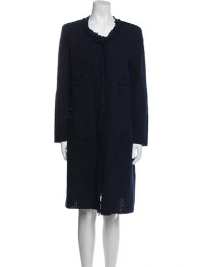Pre-owned Armani Collezioni Printed Coat In Black