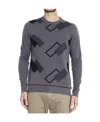 Armani Collezioni Printed Pattern Pullover In Black