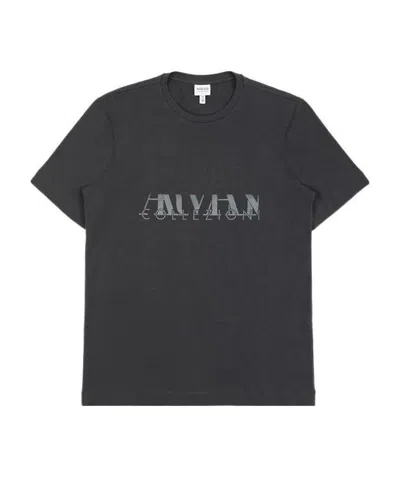 Armani Collezioni Printed Round-necked T-shirt In Black