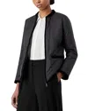 Armani Collezioni Emporio Armani Reversible Guru Collared Jacket In Solid Black