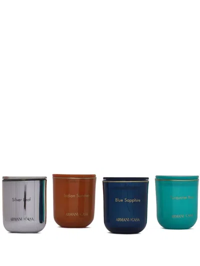 Armani Collezioni Scented Candles (set Of Four) In Blue