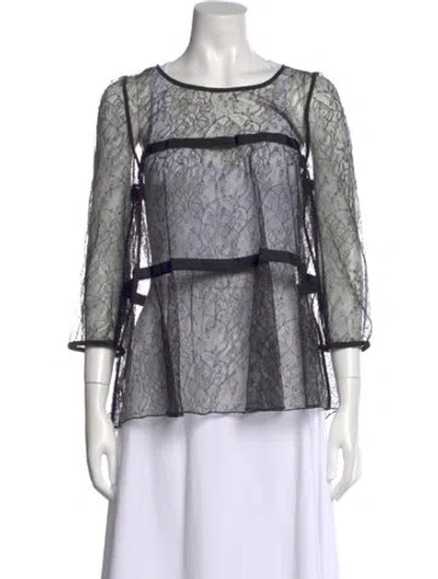Pre-owned Armani Collezioni Scoop Neck Sweater W/ Tags In Black