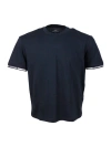 ARMANI COLLEZIONI SHORT-SLEEVED CREW-NECK T-SHIRT WITH LOGO ON THE SLEEVES