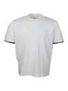 ARMANI COLLEZIONI SHORT-SLEEVED CREW-NECK T-SHIRT WITH LOGO ON THE SLEEVES