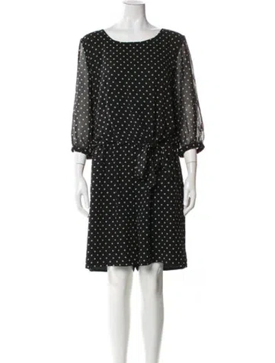 Pre-owned Armani Collezioni Silk Polka Dot Print Romper In Black