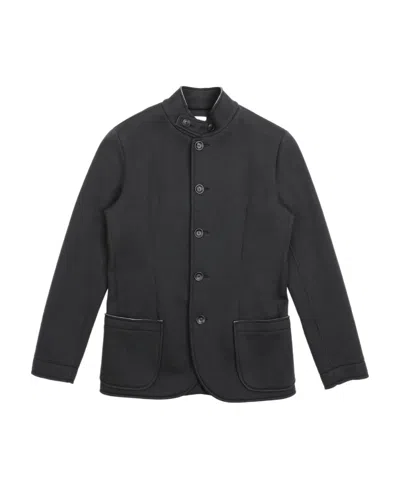 Armani Collezioni Single-breasted Casual Jacket In Black