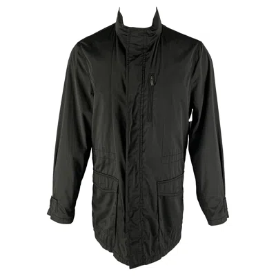 Pre-owned Armani Collezioni Size 40 Black Polyester Windbreaker Jacket