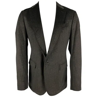 Pre-owned Armani Collezioni Size 40 Regular Charcoal Black Heather Sport Coat