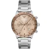 Armani Collezioni Stainless Steel Men's Watch In Silver