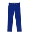 Armani Collezioni Straight Stretch Jeans In Blue