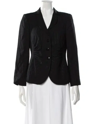 Pre-owned Armani Collezioni Striped Blazer In Black