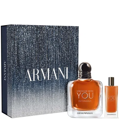 ARMANI COLLEZIONI STRONGER WITH YOU INTENSELY EAU DE PARFUM 100ML GIFT SET (WORTH £113.85)