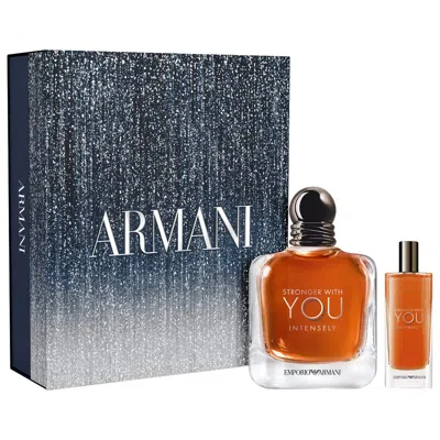 Armani Collezioni Stronger With You Intensely Eau De Parfum Cologne Gift Set