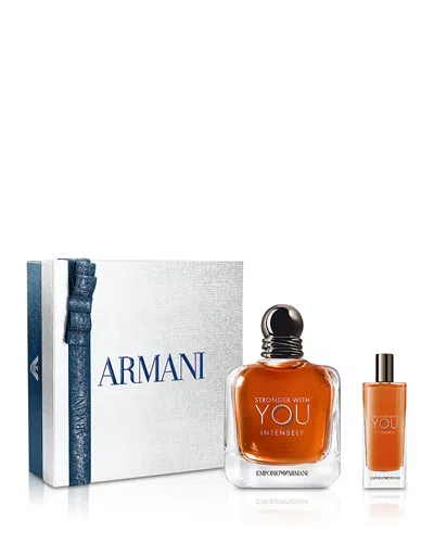 Armani Collezioni Stronger With You Intensely Eau De Parfum Gift Set In Transparent