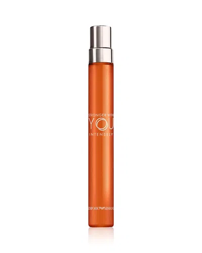 Armani Collezioni Stronger With You Intensely Eau De Parfum Travel Spray 0.33 Oz. In Transparent