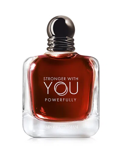 Armani Collezioni Stronger With You Powerfully Eau De Parfum 3.3 Oz. In Transparent