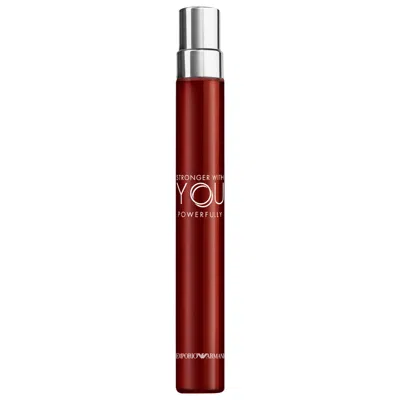 Armani Collezioni Stronger With You Powerfully Eau De Parfum Travel Spray With Mandarin And Cherry Accord 0.33 Fl. oz/