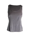 ARMANI COLLEZIONI TANK TOP IN SILVER ACETATE