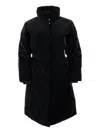 Armani Collezioni Tied-waist Padded Coat In Black