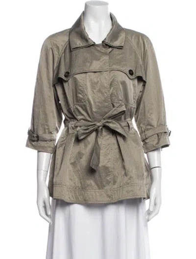 Pre-owned Armani Collezioni Trench Coat In Neutrals