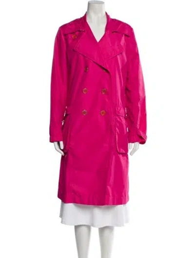 Pre-owned Armani Collezioni Trench Coat In Red