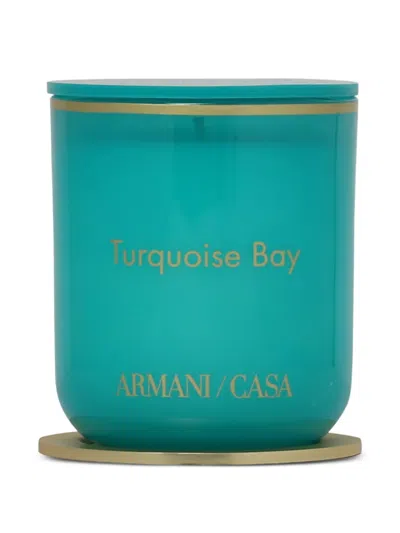 Armani Collezioni Turquoise Bay Scented Candle In Green