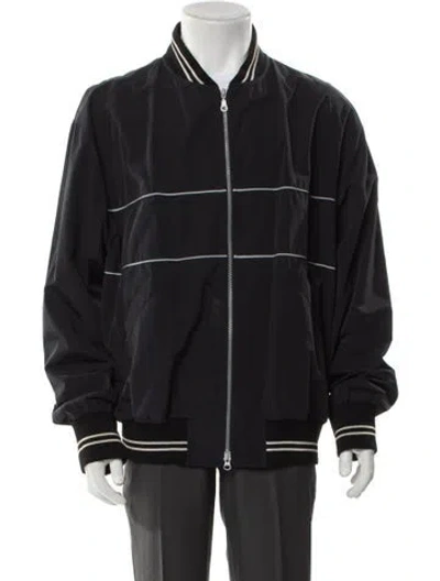 Pre-owned Armani Collezioni Vintage 1990's Bomber Jacket In Blue
