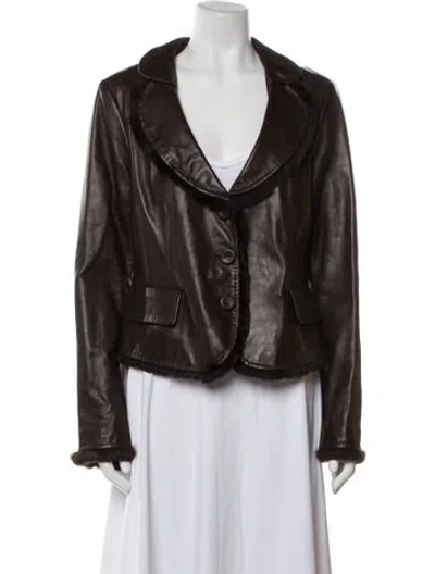 Pre-owned Armani Collezioni Vintage 2007 Fur Jacket In Brown