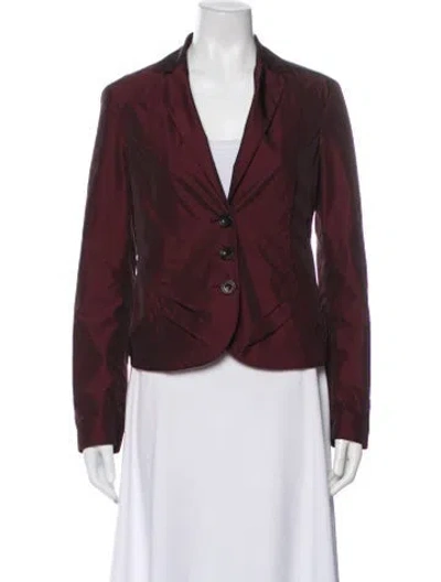 Pre-owned Armani Collezioni Vintage 2010 Blazer In Burgundy