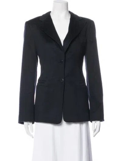 Pre-owned Armani Collezioni Vintage Cashmere Blazer In Blue