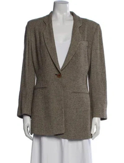 Pre-owned Armani Collezioni Vintage Wool Blazer In Green