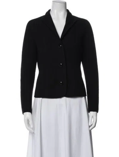Pre-owned Armani Collezioni Virgin Wool Blazer In Black