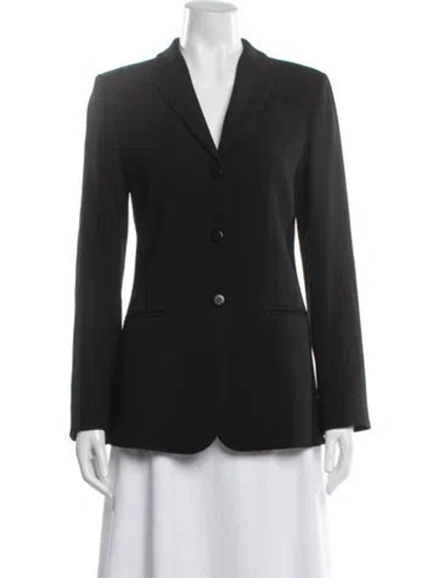 Pre-owned Armani Collezioni Virgin Wool Blazer In Black