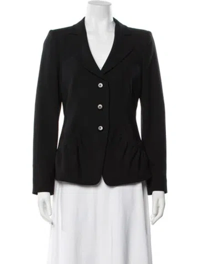 Pre-owned Armani Collezioni Virgin Wool Blazer In Black