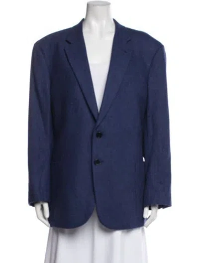 Pre-owned Armani Collezioni Virgin Wool Blazer In Blue