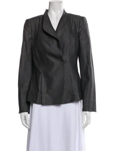 Pre-owned Armani Collezioni Virgin Wool Blazer In Gray