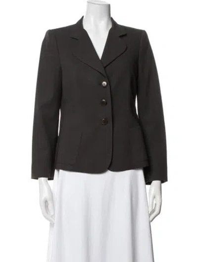 Pre-owned Armani Collezioni Virgin Wool Blazer In Gray