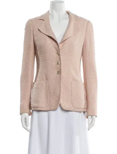 Pre-owned Armani Collezioni Virgin Wool Blazer In Pink