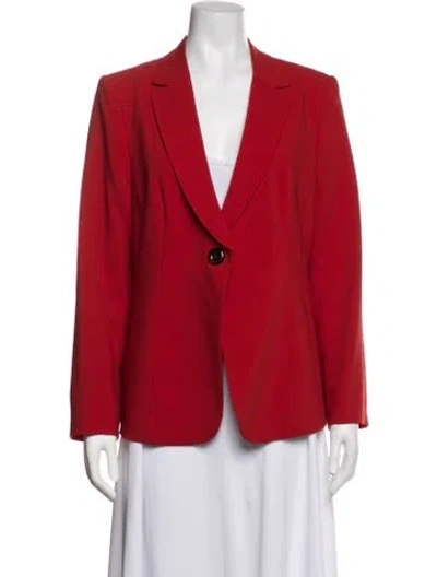Pre-owned Armani Collezioni Virgin Wool Blazer In Red