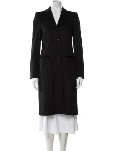 Pre-owned Armani Collezioni Virgin Wool Coat In Black