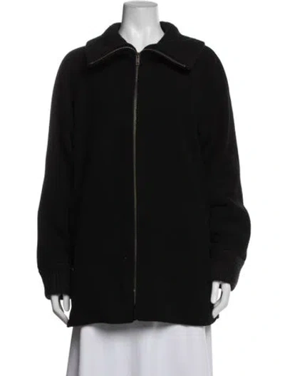 Pre-owned Armani Collezioni Virgin Wool Coat In Black