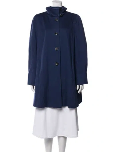 Pre-owned Armani Collezioni Virgin Wool Coat In Blue